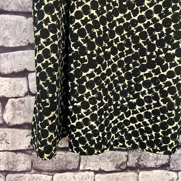 Talbots Black & Beige Fully Lined Flare Skirt Size 14 - Picture 2 of 8